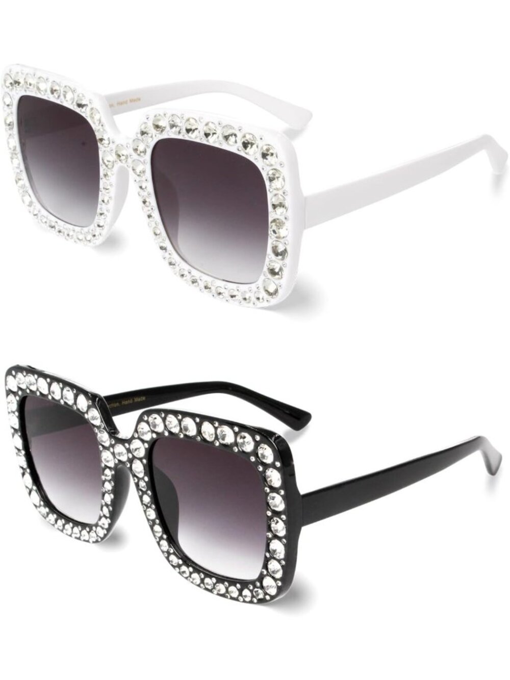 Extra Large Sparkly Crystal Sunglasses | Bling Rhinestone Concert Glasses